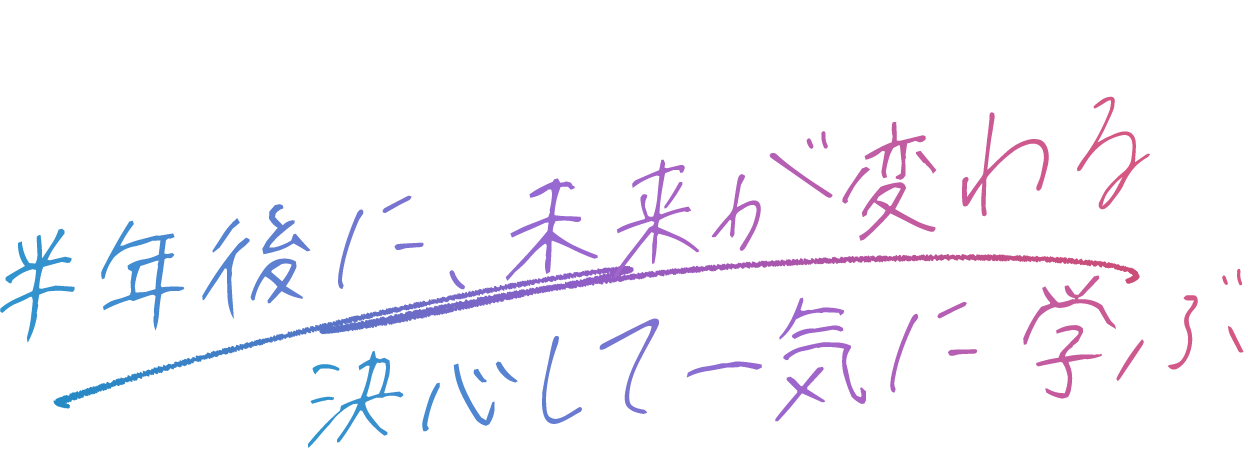 半年後に、未来が変わる 決心して一気に学ぶ